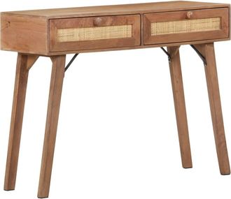 vidaXL Mesa Consola De Madera Maciza De Mango 100x35x76 Cm Vidaxl