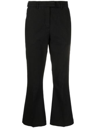 Jacob Cohen flared cropped trousers - women - Spandex/Elastane/Cotton - 40 - Black