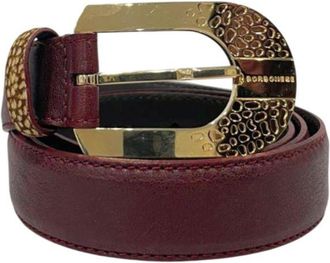 Borbonese Red Leather Women Womens Belt