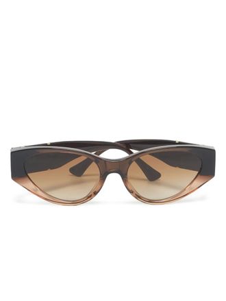 Versace oval frame sunglasses - Brown