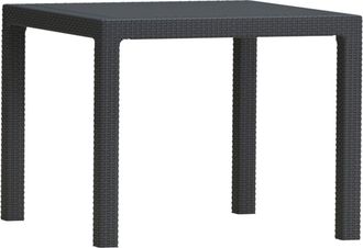 Dmora Dmora - Tavolo Da Esterno Capri, Base Per Picnic, Piano Da Pranzo Da Giardino, Banco Outdoor Multiuso, 95x95 H75 Cm, Antracite