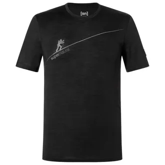 super.natural Haute Route Tee Merinoshirt f&uuml;r Herren | schwarz
