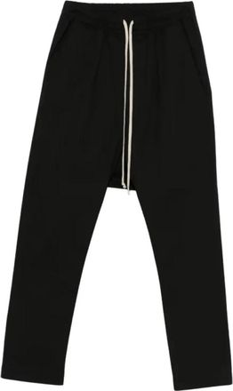Rick Owens Lange broek met trekkoord - Heren - Sweatpants - Zwart - 2XL - Katoen - Broeken