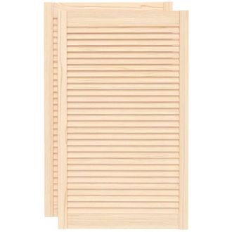 vidaXL Puerta De Armario De Lamas 2 Uds Madera De Pino 99,3x59,4 Cm Vidaxl