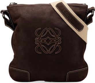 Loewe Pre-owned Loewe Anagram Nubuck Crossbody Ladies 340712