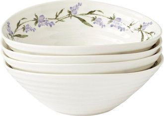 Portmeirion Set Of 4 Sophie Conran Lavandula 7.5In Cereal Bowls