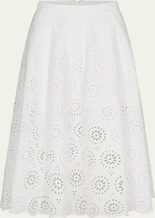 Frame Denim The Solstice Eyelet Skirt