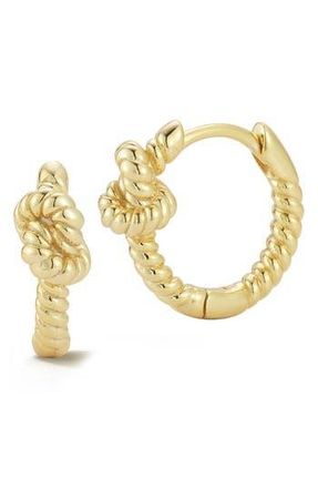 Glaze Jewelry Love Knot Huggie Hoop Earrings in Gold at Nordstrom Rack