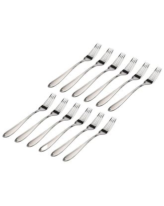 Godinger Set Of 12 Wave Sandblasted 18/0 Stainless Steel Salad Fork