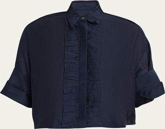 TWP Next Ex Cotton-Silk Ruffle Shirt