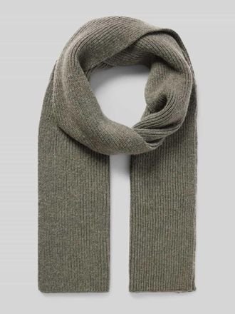 Selected Schal aus reiner Wolle Modell MASON in Hellgrau Melange, Größe 1