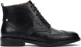 Pikolinos Puertollano Enkellaars - Dames - Veterlaarzen - Zwart - 35 EU - Leer - Schoenen