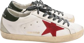Golden Goose Super-Star Sneakers in White Leather