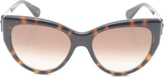 Gucci Occhiali da sole cat-eye con effetto tartarugato anni 2020 - Marrone