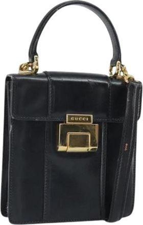 Gucci Pre-owned Mini Bag - Dames - Vintage Mini Tas - Zwart - ONE Size - Leer - Vintage
