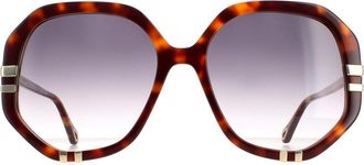 Chloé Chloé Chloe Square Womens Tortoise Grey Gradient CH0105S - Brown - One Size
