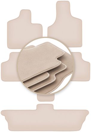 OEM Alfombrillas Beige Premium Para: Dodge Caravan / Grand Caravan Iii 7 Personas 2001-2007