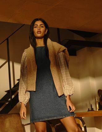 Nobody's Child Izzie Pinny Denim Mini Dress