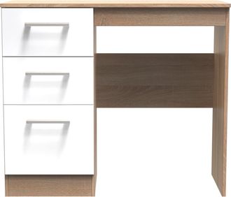 Welcome Furniture Milan Ready Assembled Dressing Table - White Matt / Oak - Welcome Furniture | TJ Hughes