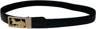 Celine Pre-owned Riem met Paard-en-Koets Gesp - Dames - Vintage Accessoires - Zwart - ONE Size - Leer - Vintage