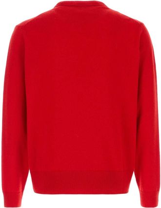Vivienne Westwood Mens Roundneck Sweater Red Merino Wool Cashmere