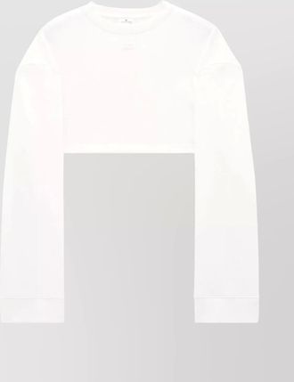 Courr&egrave;ges cropped knitted top