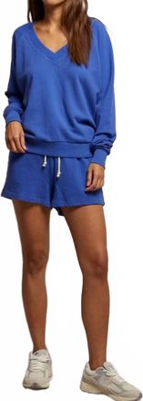 perfectwhitetee Layla Sweat Shorts In Violet Blue