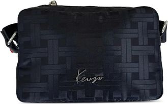 Kenzo Borsa a spalla con placca logo - Nero