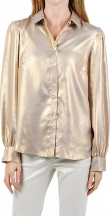 Finley Collette Button Front Shirt In Gold