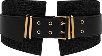 Elisabetta Franchi Corset Riem met Hoge Taille - Dames - Riemen - Zwart - S - Leer - Accessoires