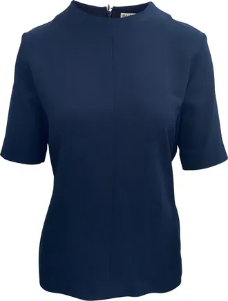 Balenciaga Balenciaga blouse met knoop aan de achterkant in marineblauw polyester