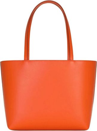 Dolce & Gabbana Medium Calfskin DG Logo Shopper Tas - Dames - Tassen - Oranje - Maat: ONE Size Leer
