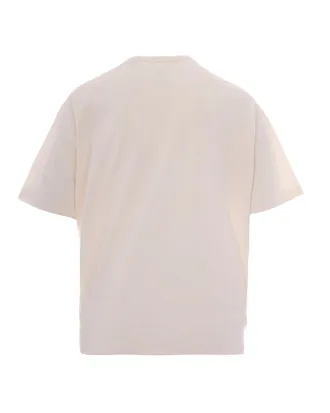 adidas Mens T-Shirt Boxy Chalk White Cotton T-Shirts And Polos