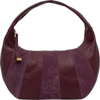 Twinset Hobo Tas - Dames - Handtassen - Paars - ONE Size - Leer - Tassen