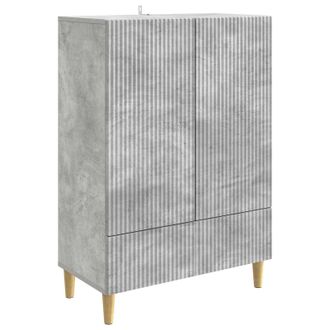 vidaXL Aparador Gris Hormig&oacute;n 66 X 34,5 X 95 Cm Madera De Ingenier&iacute;a Vidaxl