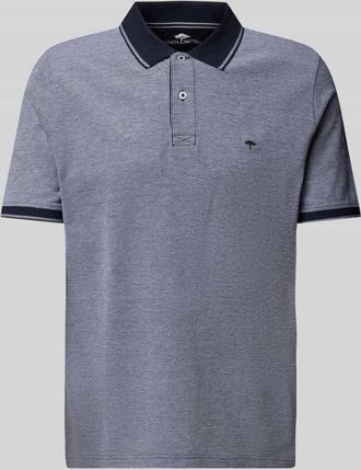 Fynch-Hatton Fynch-Hatton Poloshirt mit Label-Stitching in Marine, Größe S