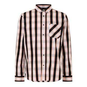 HUGO BOSS Hugo Heren Gestreept Oxford Overhemd (Rood, Zwart, Wit)