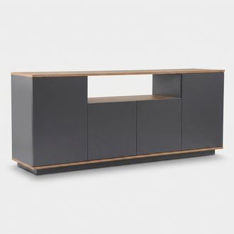 OEM Madia Moderna Con 4 Puertas Y Estante Para Sal&oacute;n Arista - Antracita