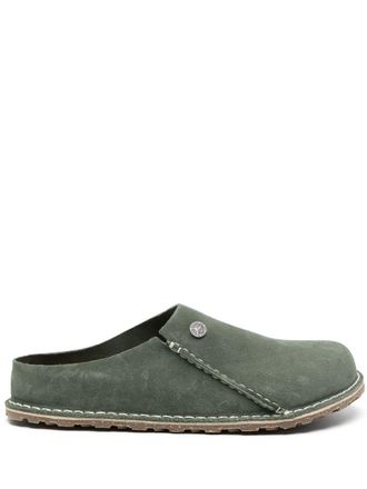 Birkenstock Zermatt Premium su&egrave;de slippers - Groen