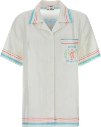 Casablanca Short Sleeve Shirts - Heren - Korte mouwen Overhemden - Wit - S - Overhemden
