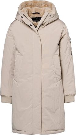 Creenstone Vaka Jas - Dames - Mantels - Beige - Maat: 4XL Leer