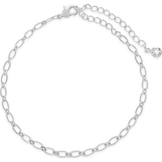 Sterling Forever Rhodium Plated Delicate Link Bracelet in Silver at Nordstrom Rack