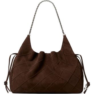 Tory Burch Large Fleming Suede Tote in Dark Cocoa at Nordstrom