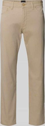 HUGO BOSS Regular Fit Hose aus Baumwoll-Mix Modell H-RE.MAINE5 in Beige, Gr&ouml;&szlig;e 32/30