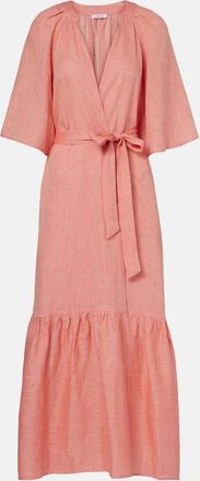 Eres Audacieuse belted linen midi dress