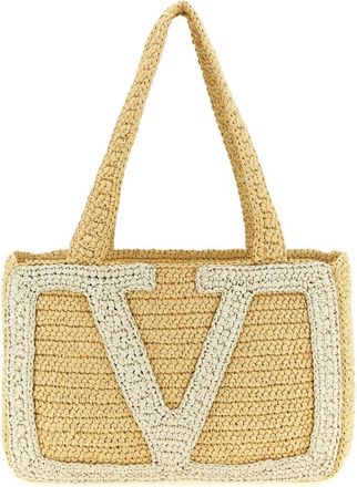 Valentino Garavani Tote Bags, female, Beige, Size: ONE SIZE Viva Superstar Medium Shopping Bag