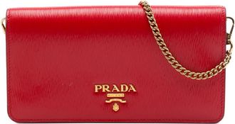 Prada Pre-owned Prada Vitello Move Clutch with Chain Ladies F4EHZGS133RVIFOA