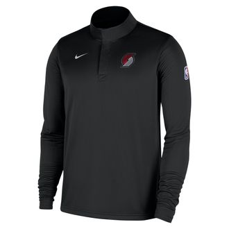Nike Portland Trail Blazers Nike Mens Dri-FIT NBA 1/4-Zip Long-Sleeve Top in Black | HM7567-010