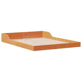 Berkfield Home Wax brown 135 x 190 cm Pine wood