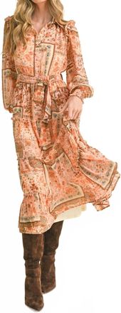 Merci Patch Perfect Patchwork Midi Dress In Dusty Pink Multi